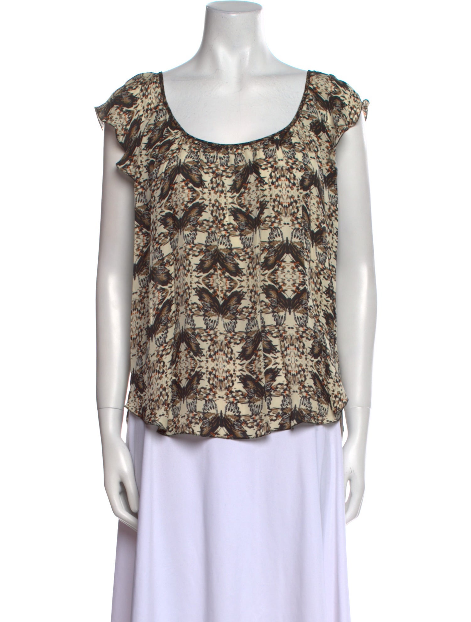 L'Agence Silk Printed Blouse