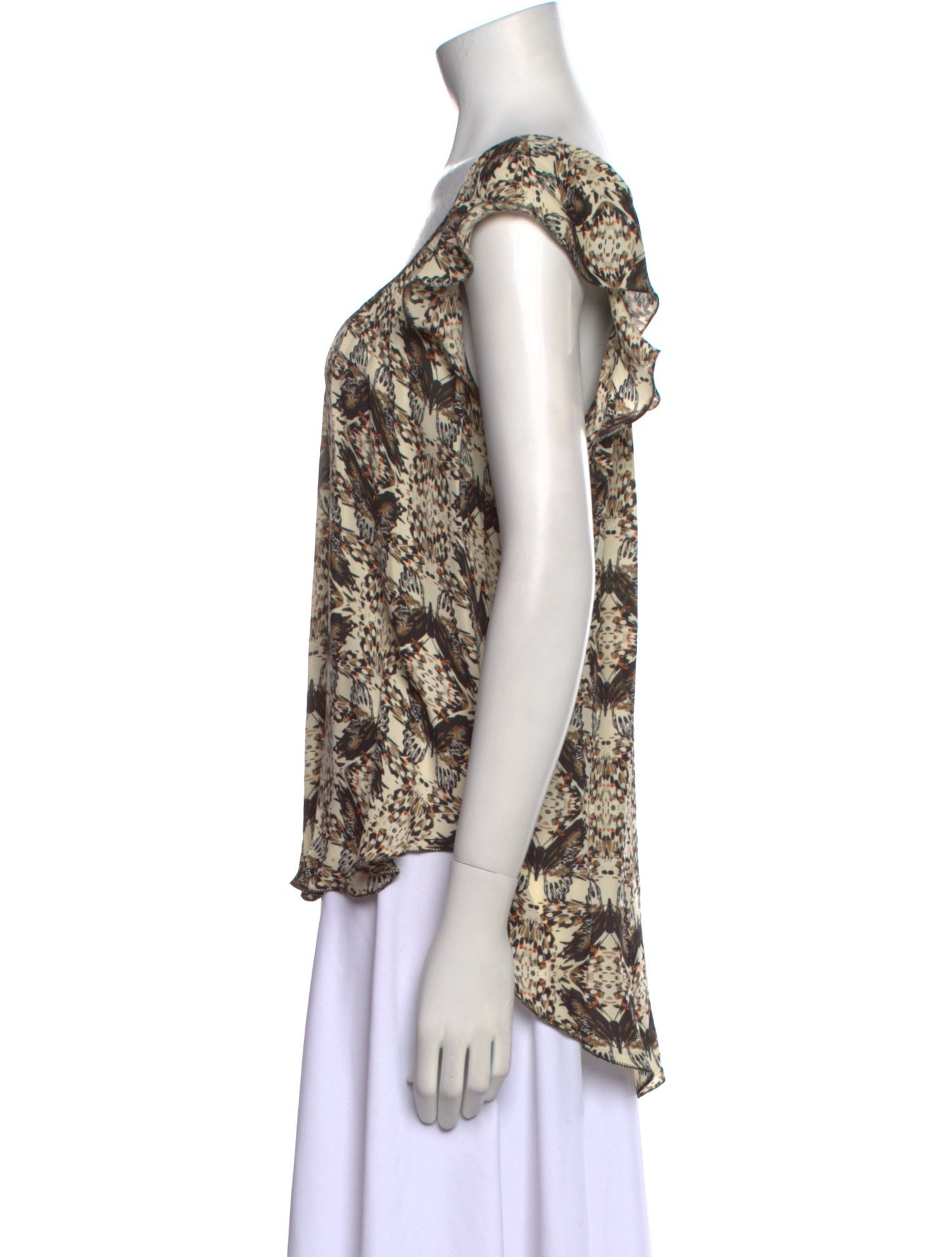 L'Agence Silk Printed Blouse