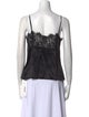 L'Agence Silk Lace Pattern Top