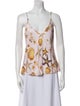 L'Agence Printed V-Neck Top