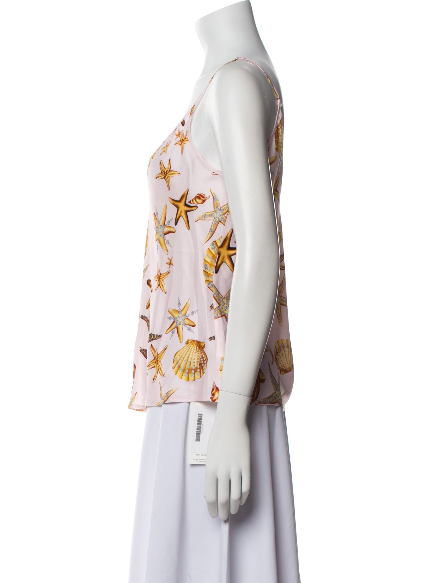 L'Agence Printed V-Neck Top