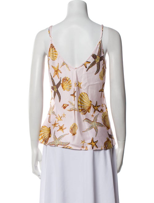 L'Agence Printed V-Neck Top