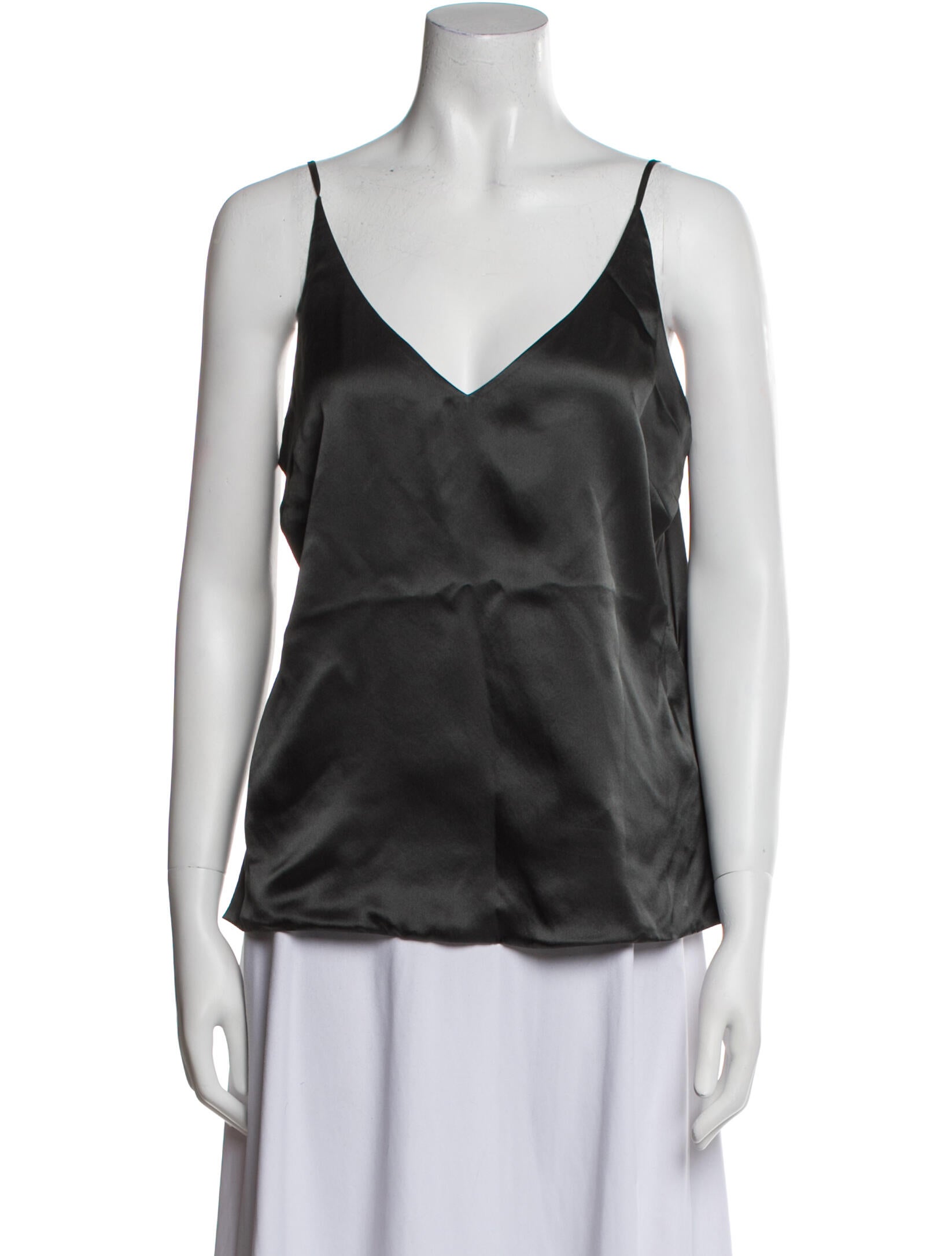 L'Agence Silk V-Neck Top