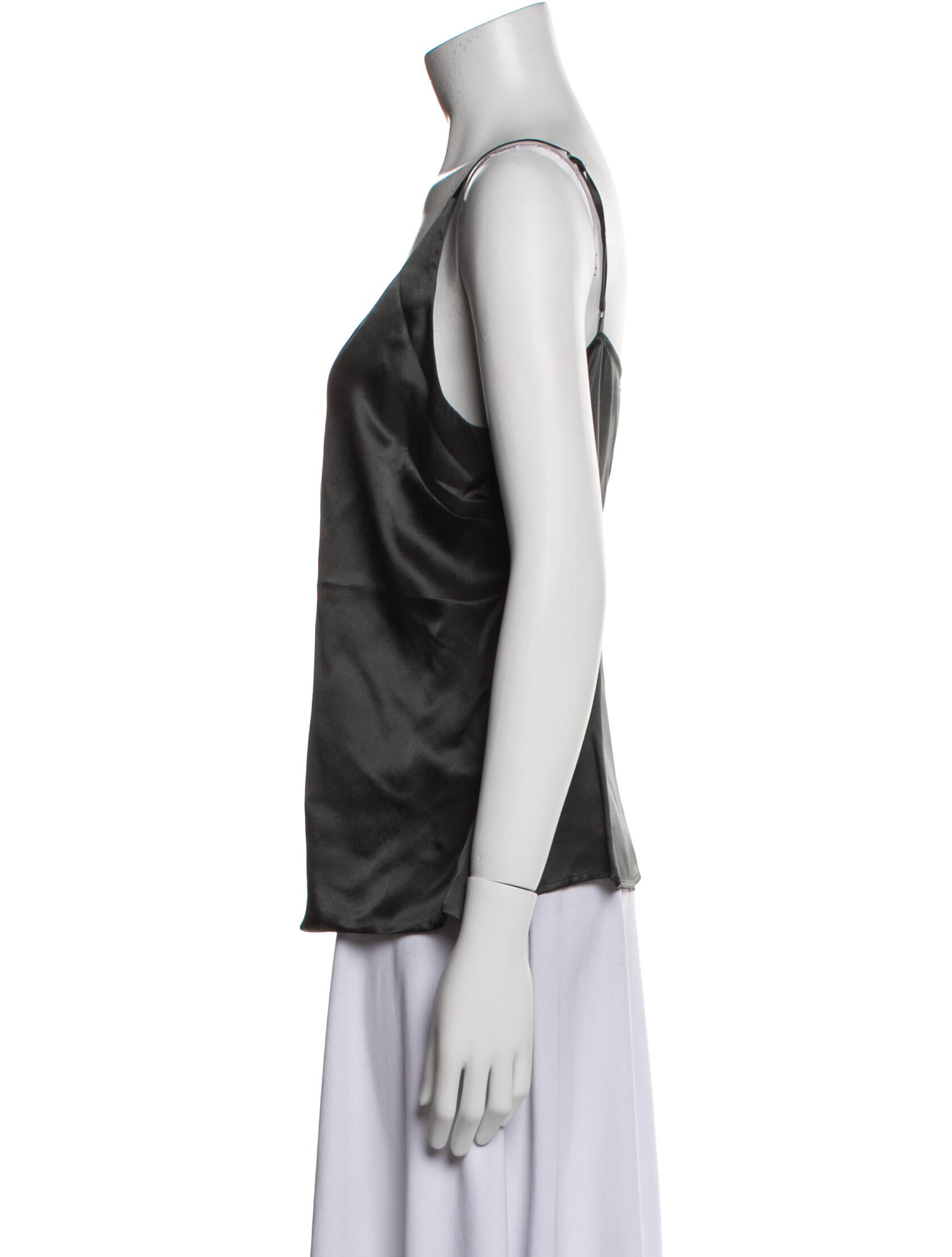 L'Agence Silk V-Neck Top