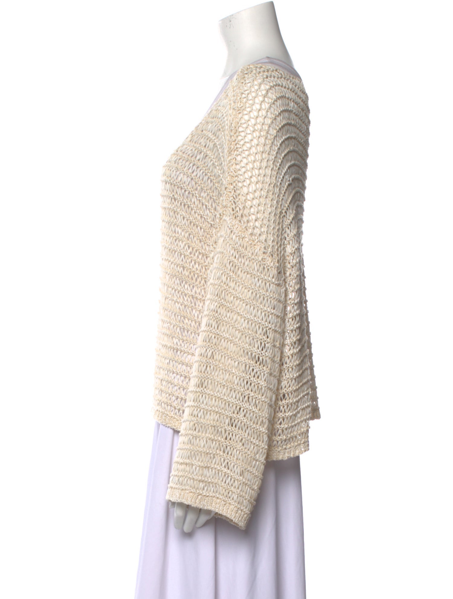 L'Agence Striped V-Neck Sweater