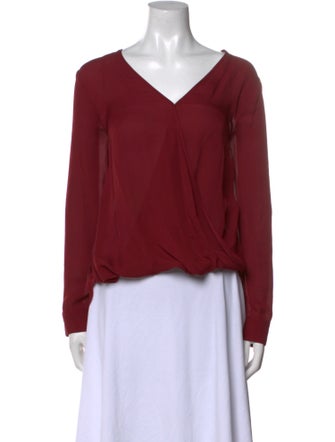 L'Agence Silk V-Neck Crop Top