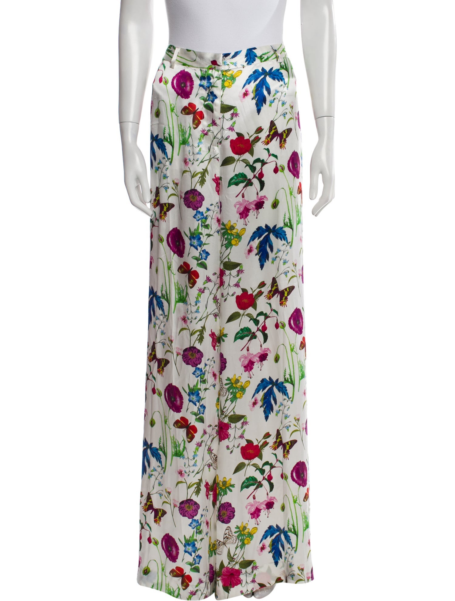 L'Agence Silk Wide Leg Pants