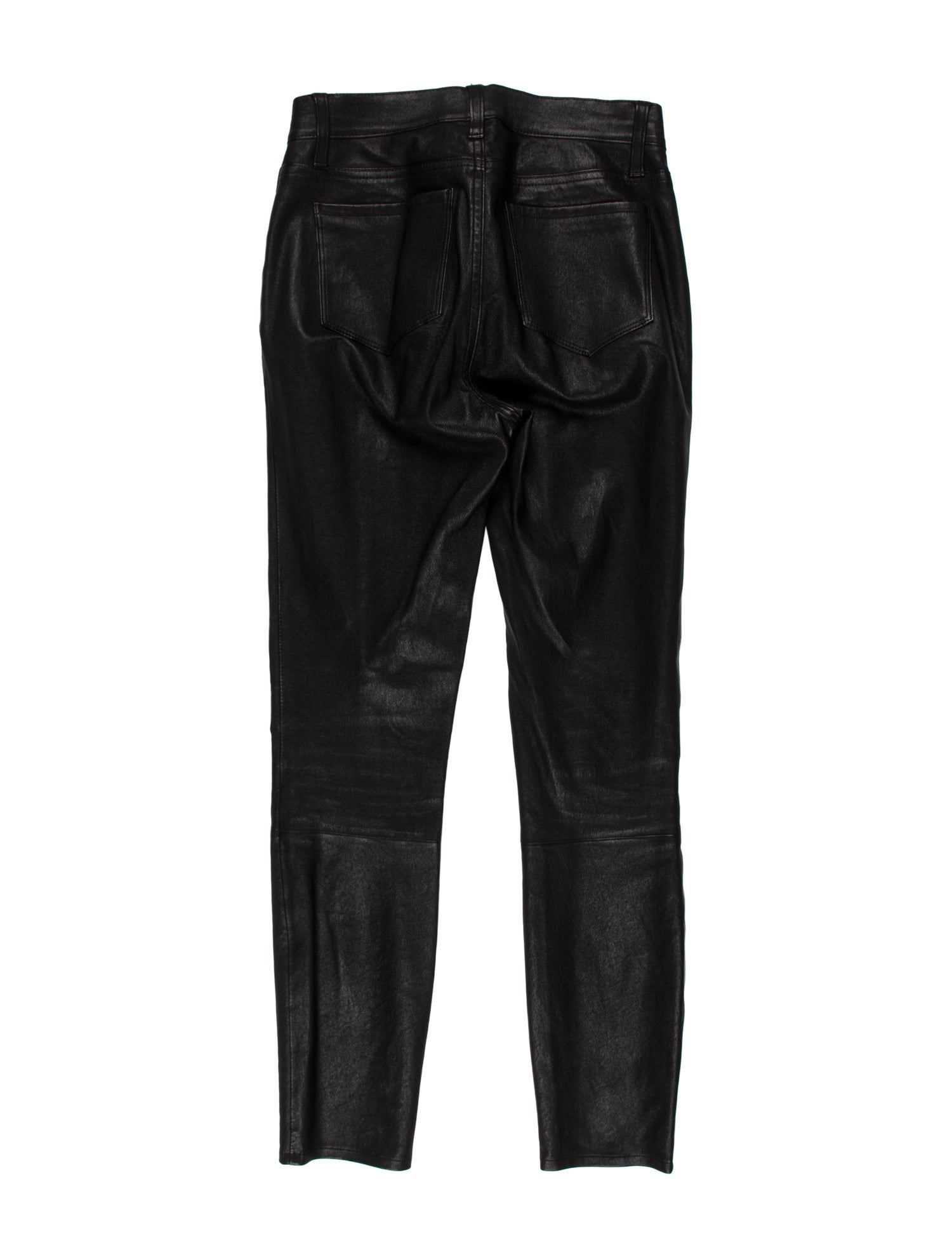L'Agence Lamb Leather Skinny Leg Pants