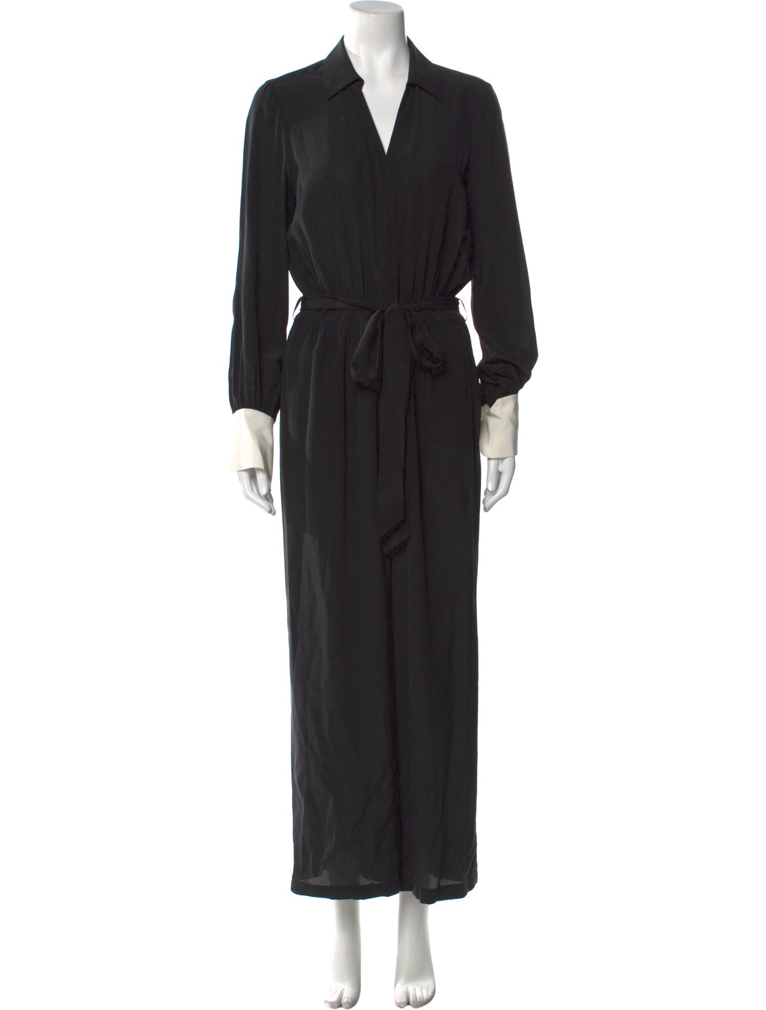 L'Agence Silk V-Neck Jumpsuit
