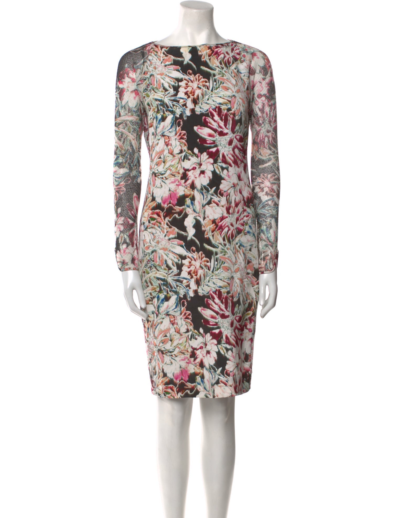 L'Agence Silk Knee-Length Dress