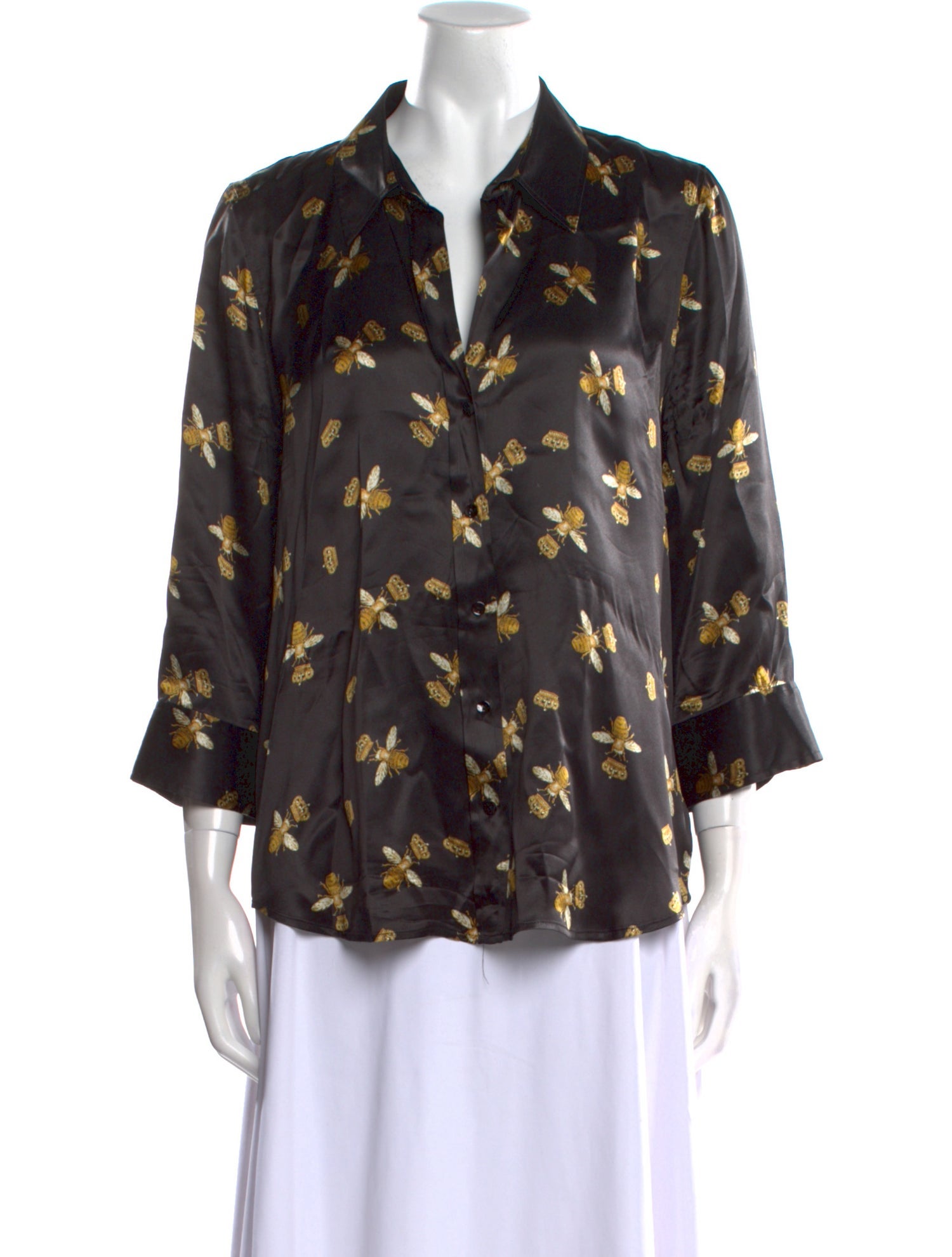 L'Agence Silk Printed Blouse