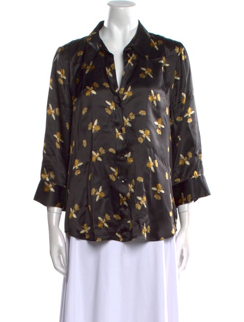 L'Agence Silk Printed Blouse