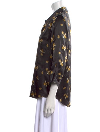 L'Agence Silk Printed Blouse