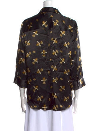 L'Agence Silk Printed Blouse