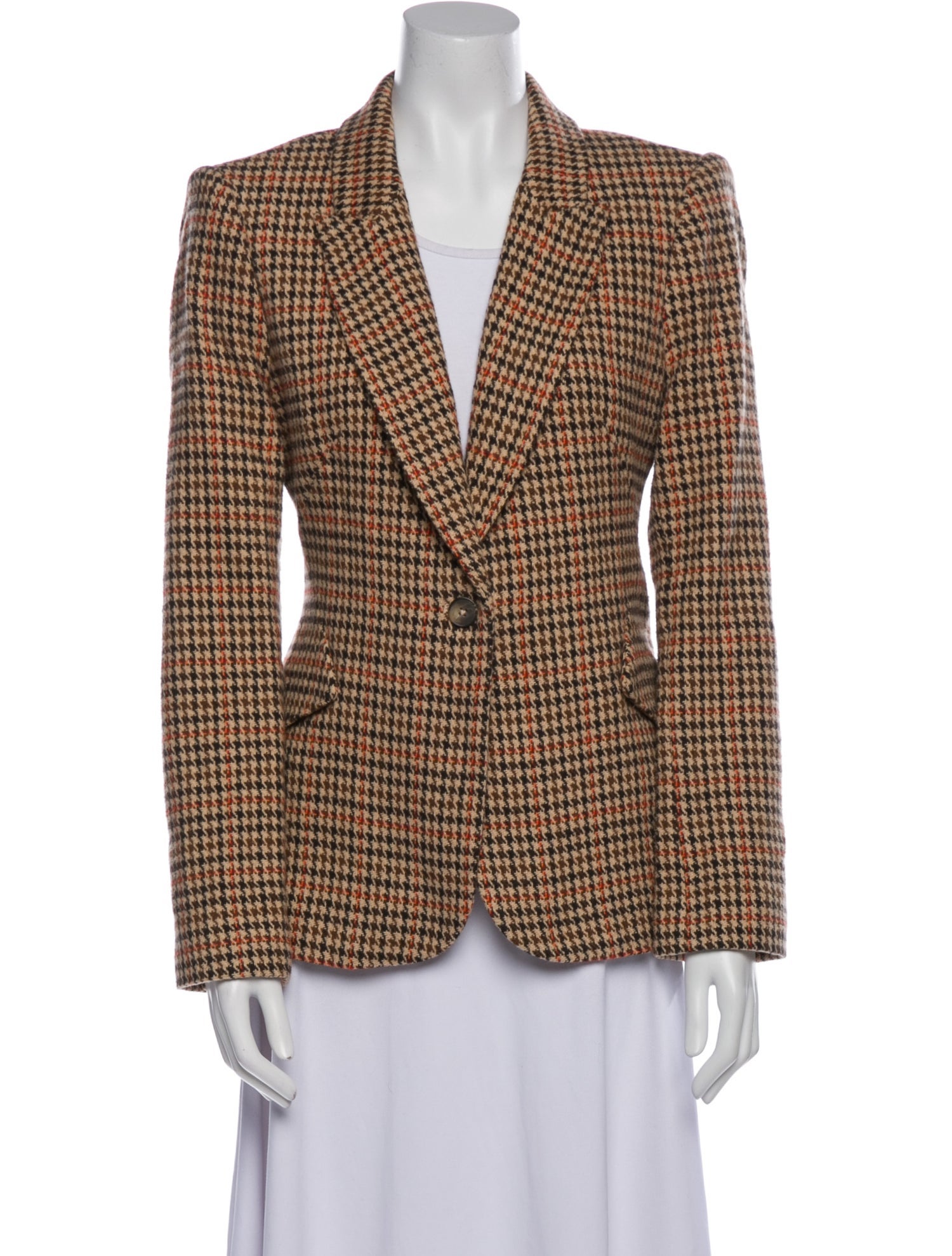 L'Agence Plaid Print Blazer