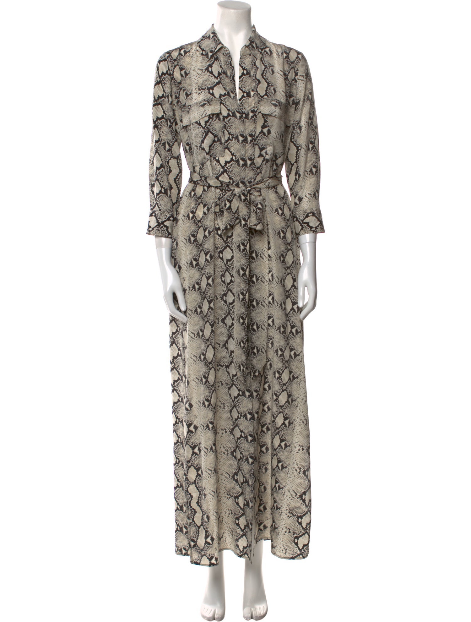L'Agence Silk Long Dress