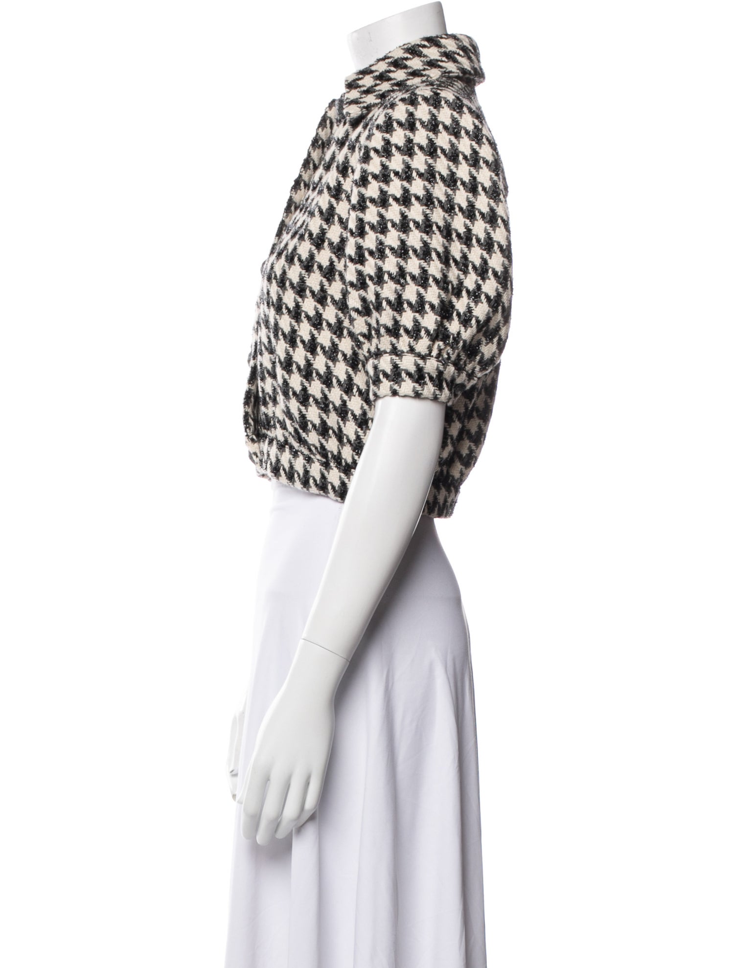 L'Agence Houndstooth Print Bolero