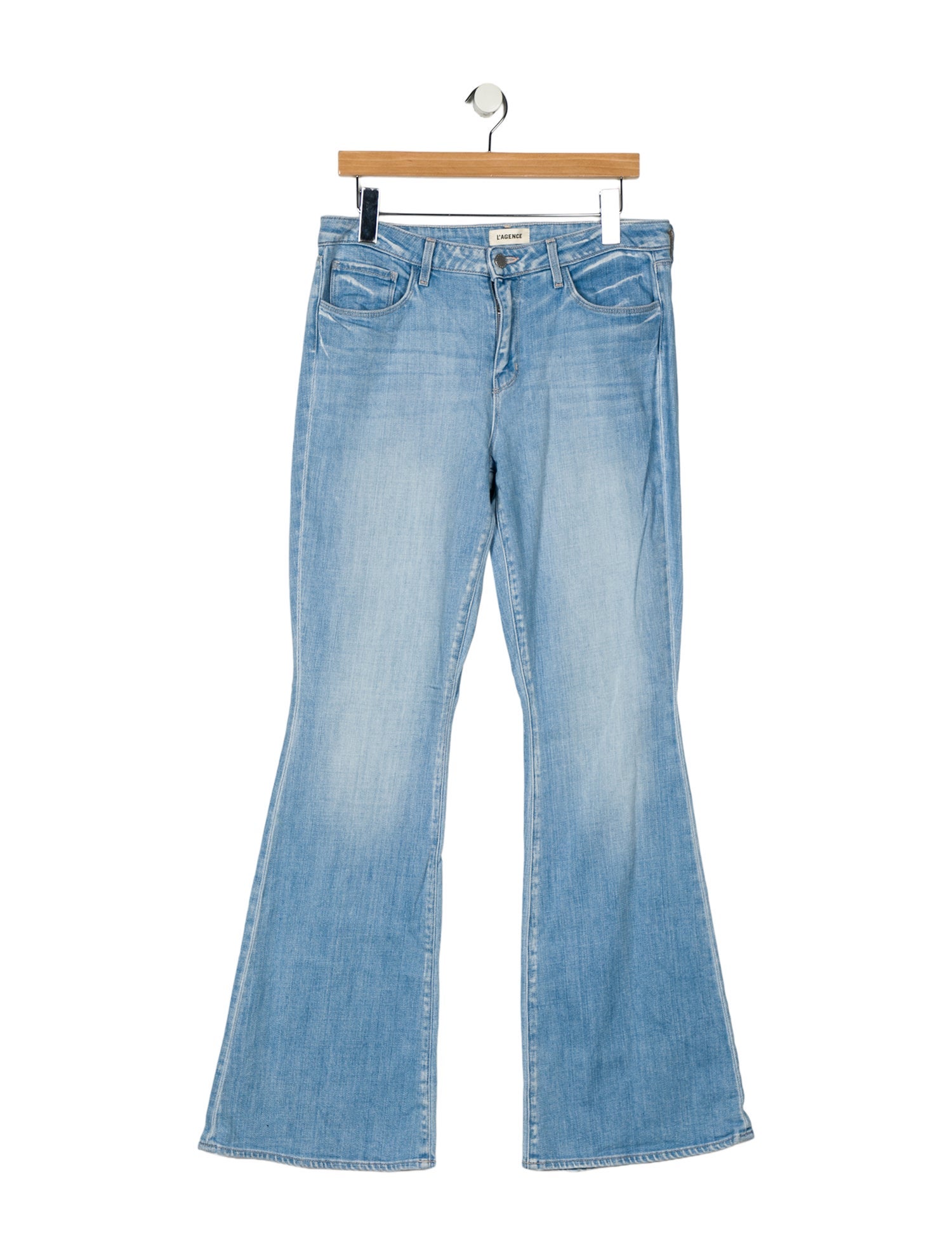 L'Agence Mid-Rise Wide Leg Jeans