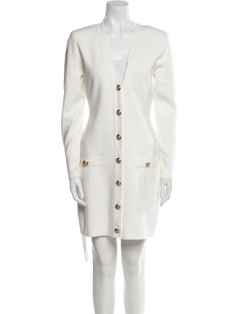 L'Agence V-Neck Mini Dress