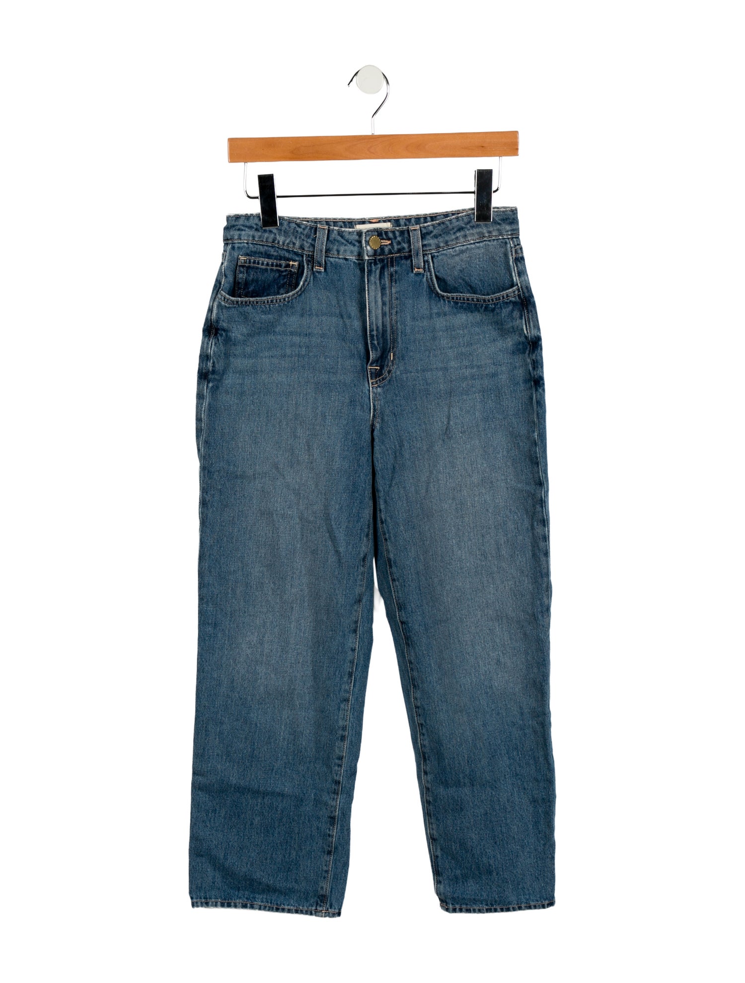 L'Agence Mid-Rise Straight Leg Jeans