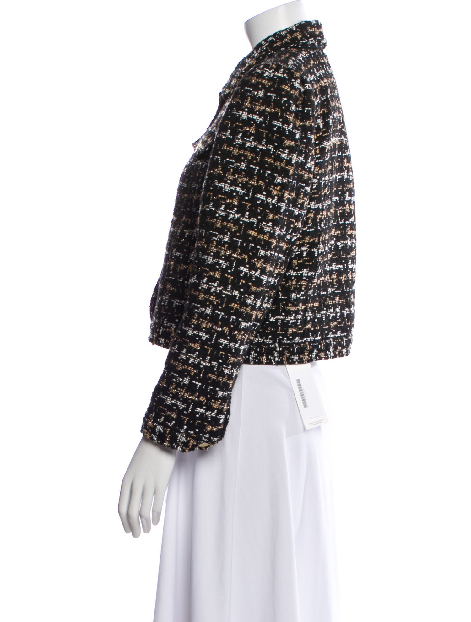 L'Agence Tweed Pattern Evening Jacket