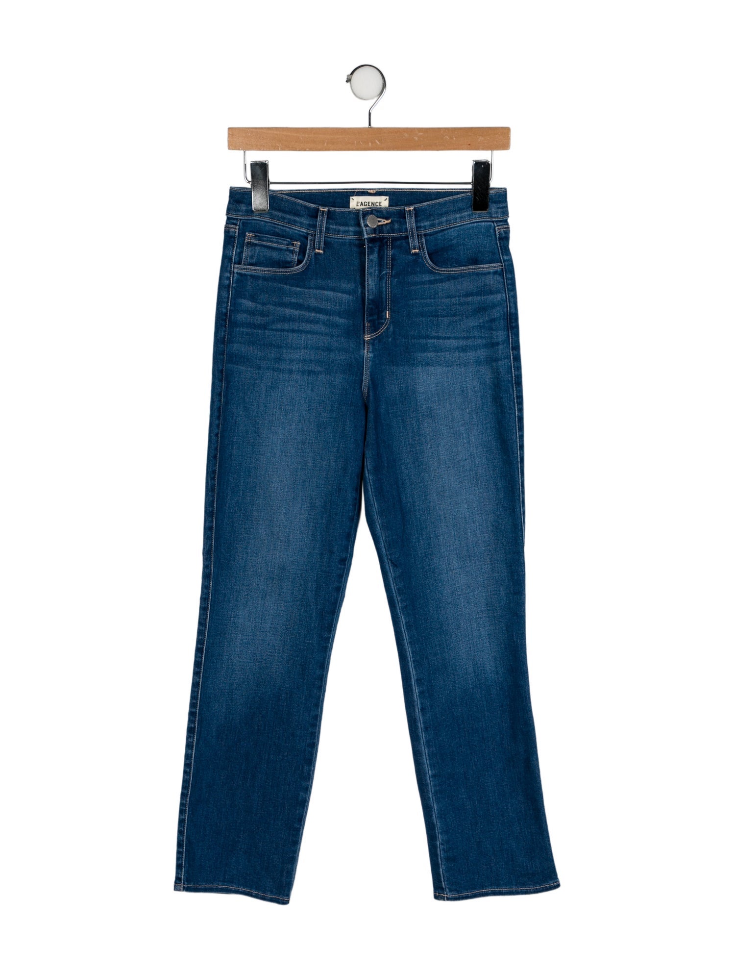 L'Agence Mid-Rise Straight Leg Jeans