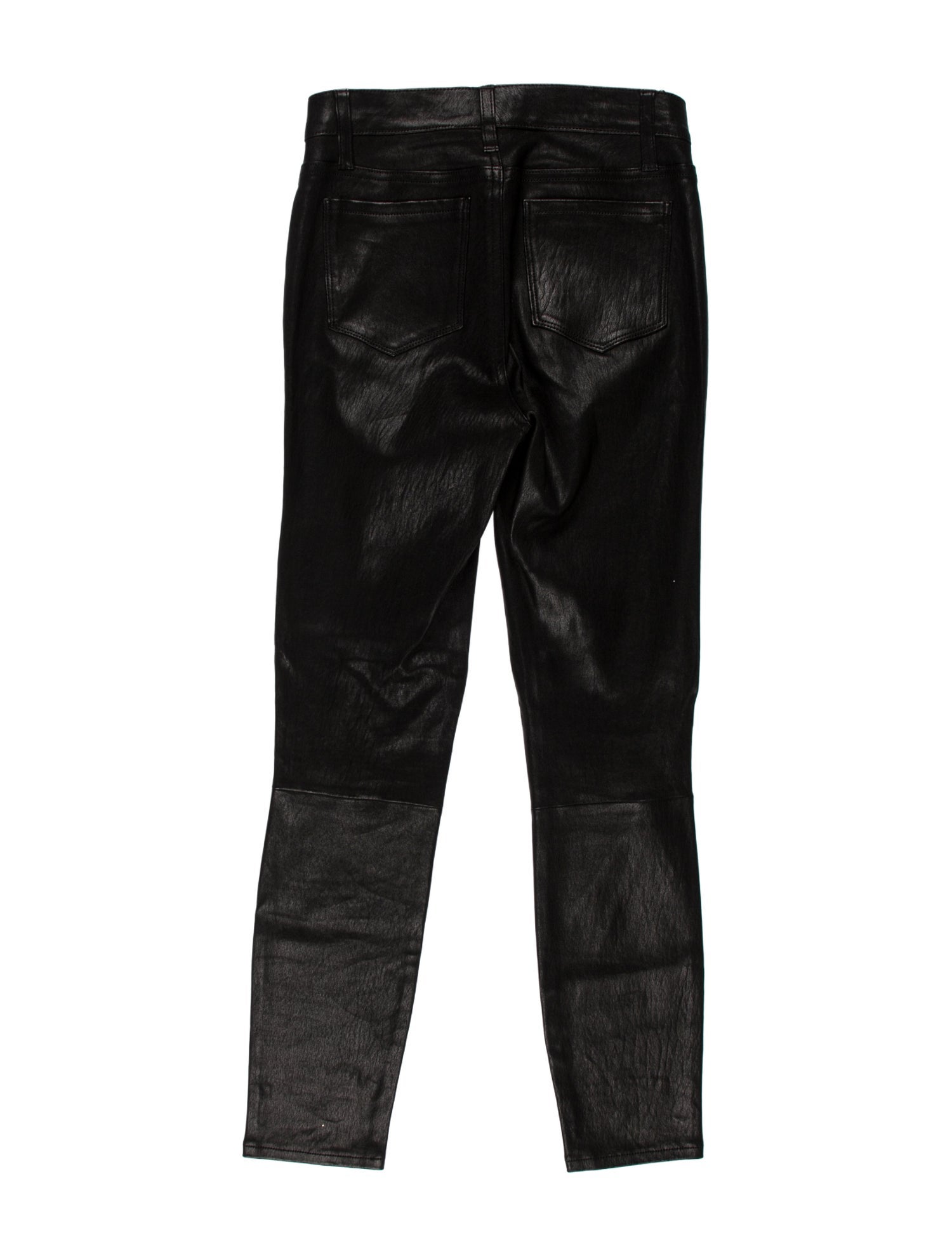 L'Agence Lamb Leather Skinny Leg Pants