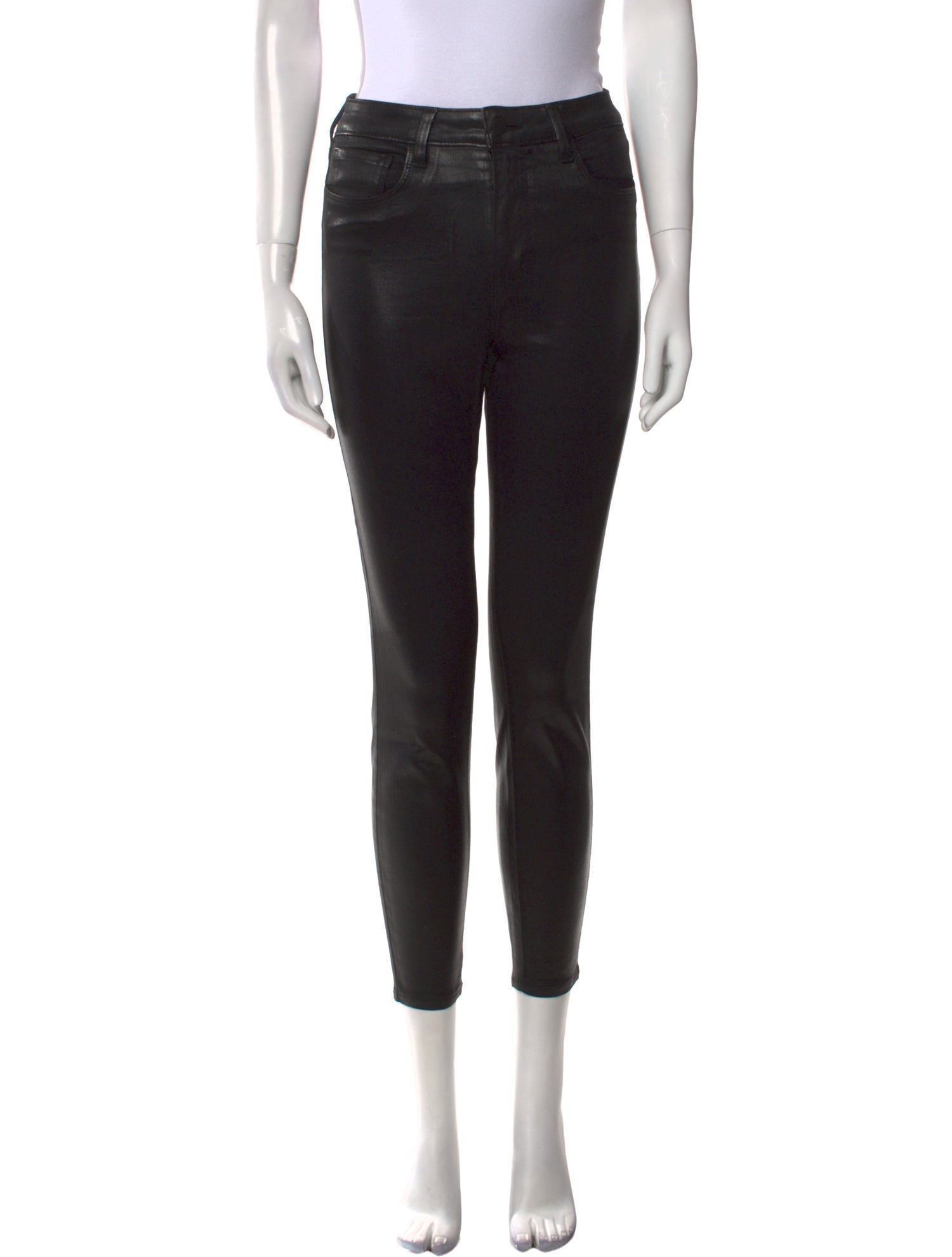 L'Agence Leather Skinny Leg Pants