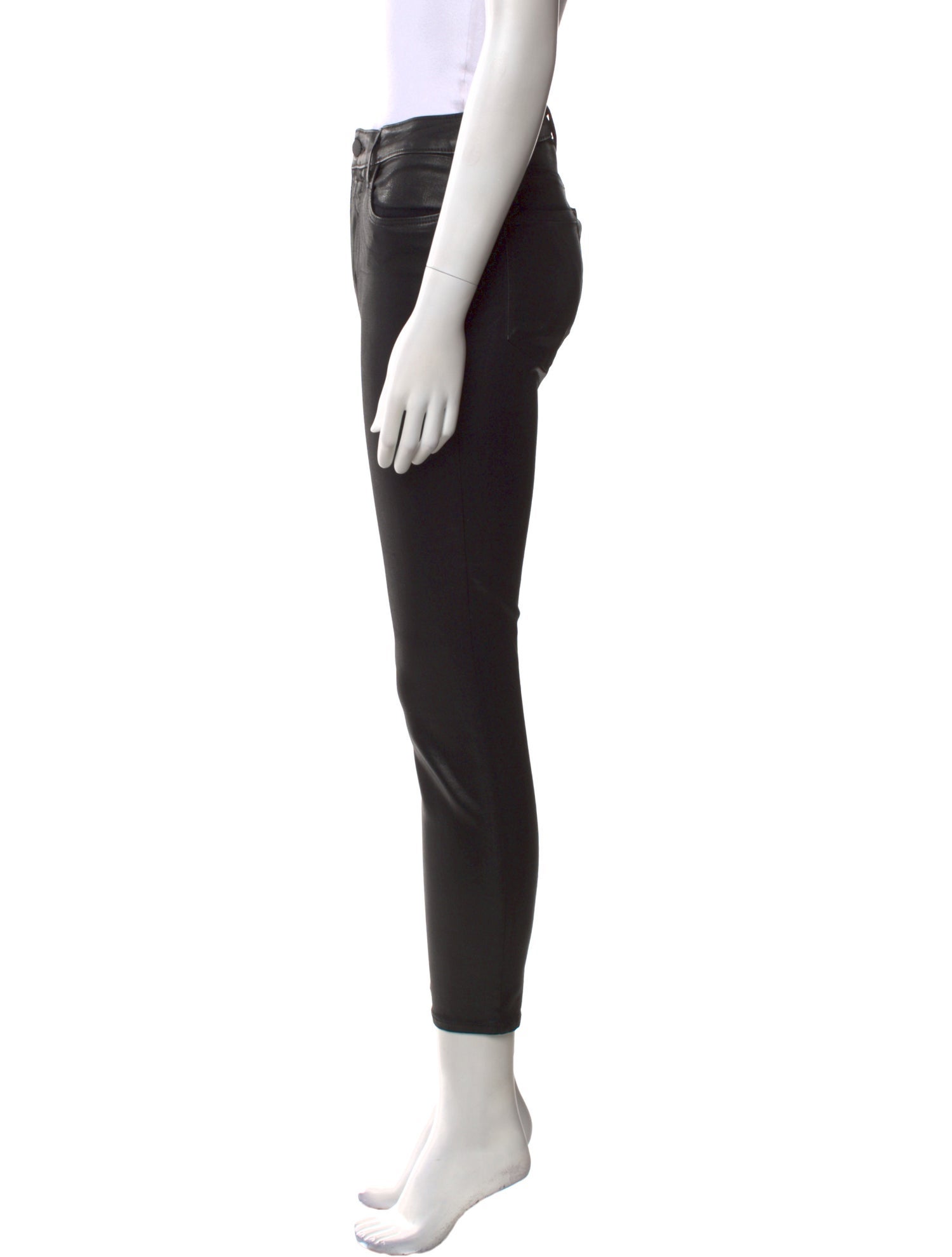 L'Agence Leather Skinny Leg Pants