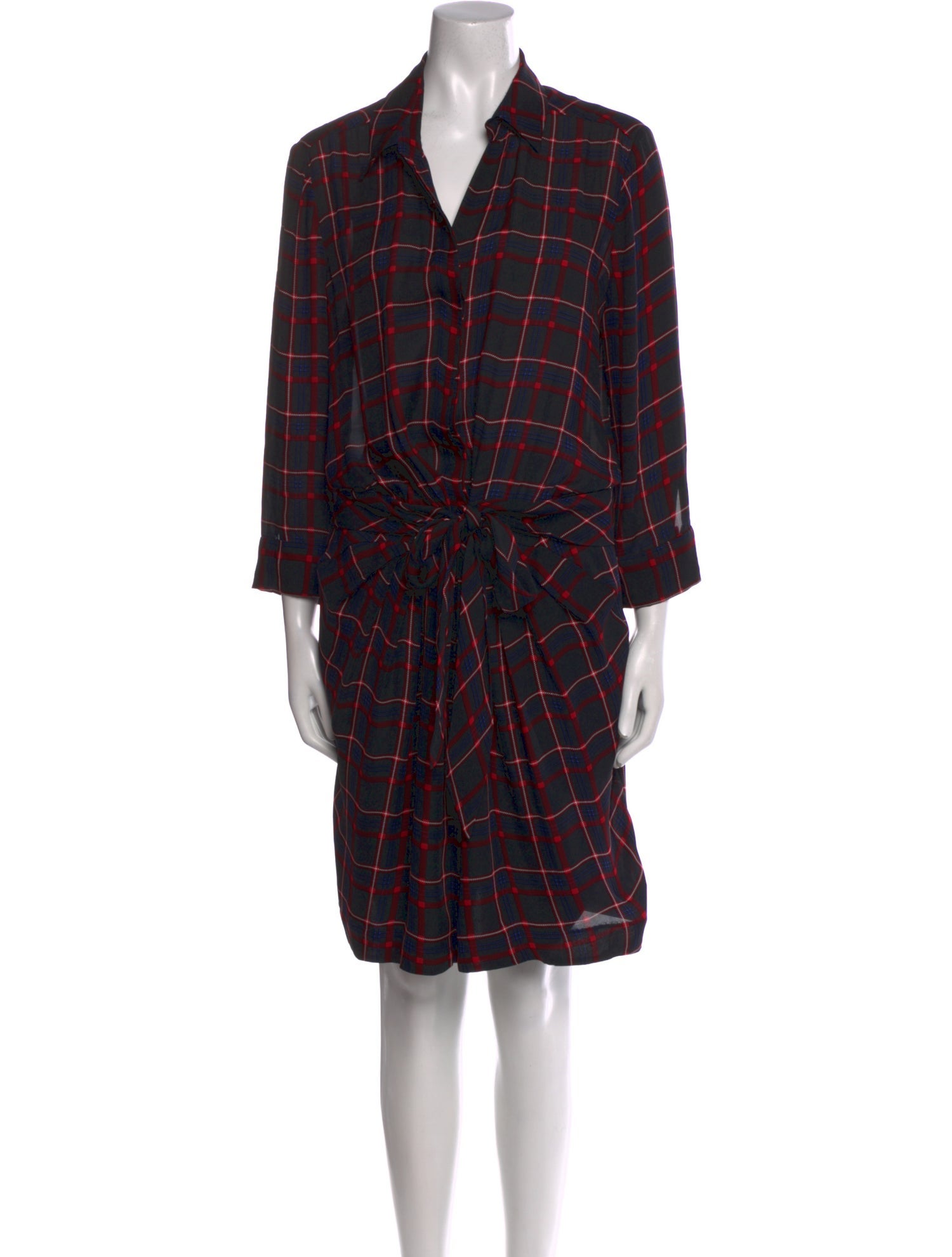 L'Agence Silk Knee-Length Dress