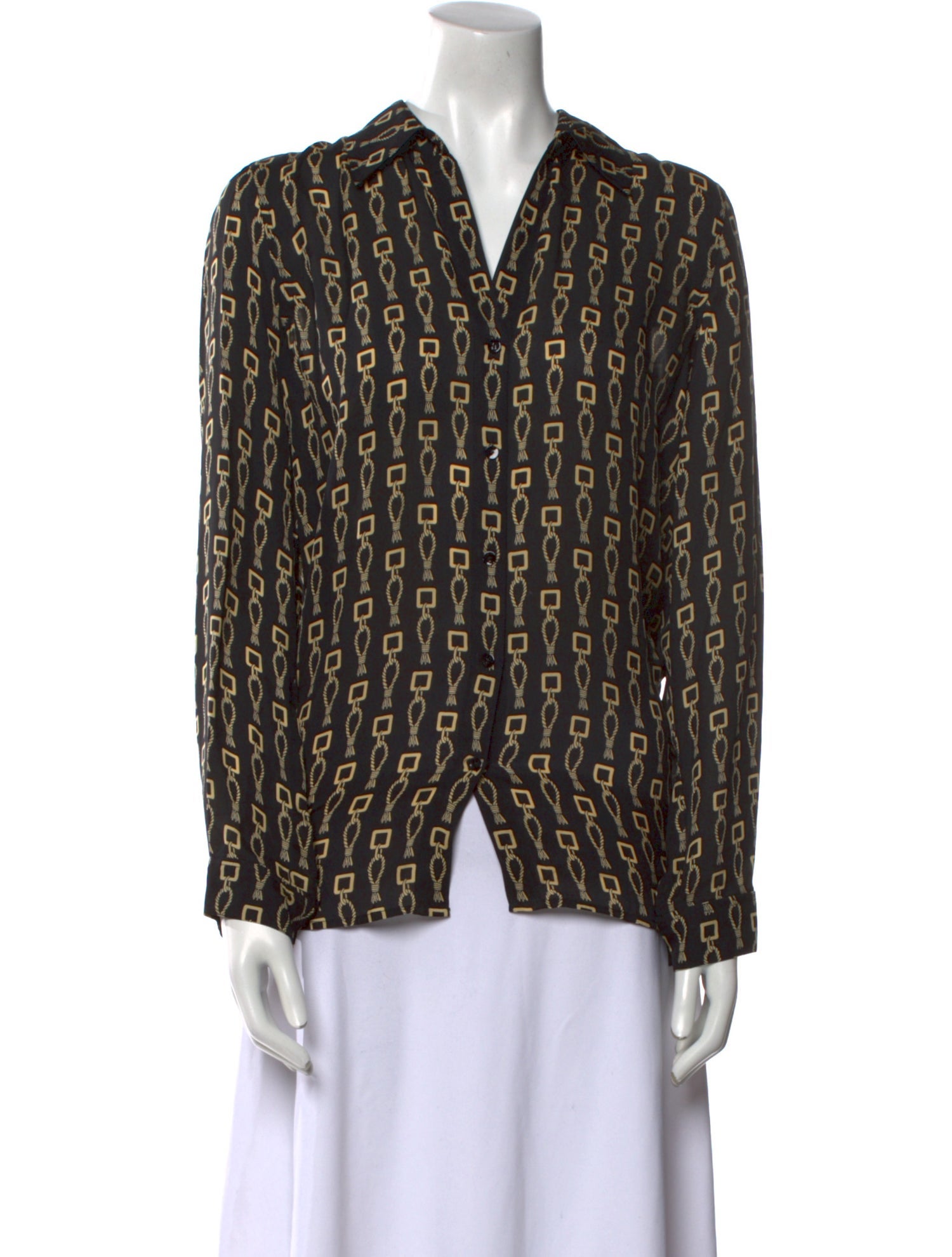 L'Agence Silk Printed Blouse