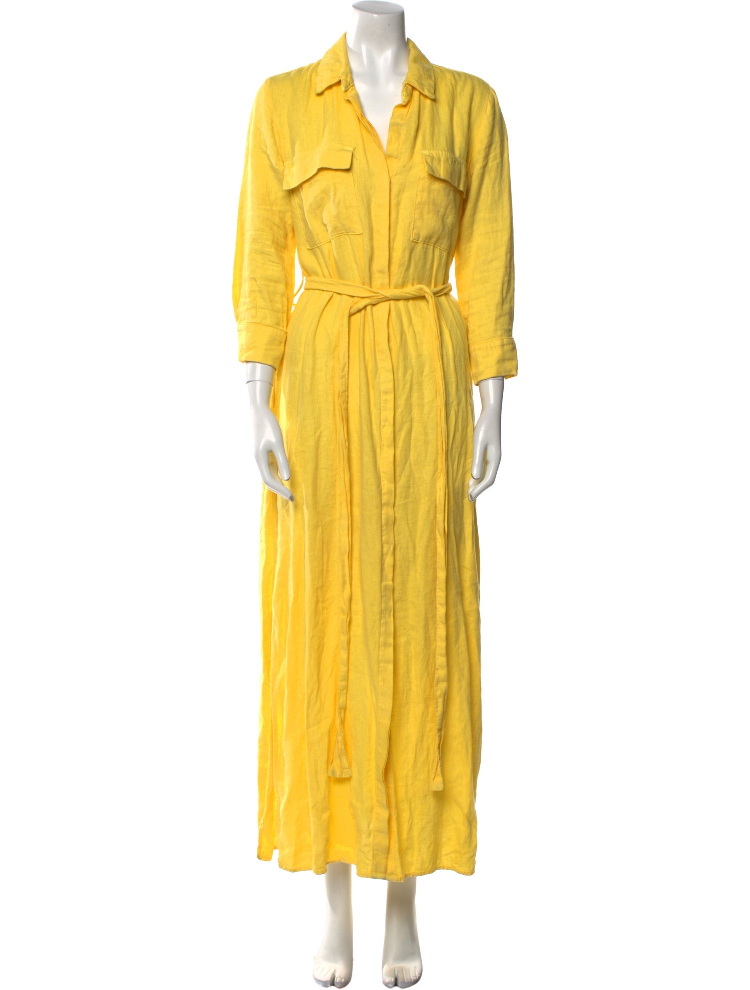 L'Agence Linen Long Dress