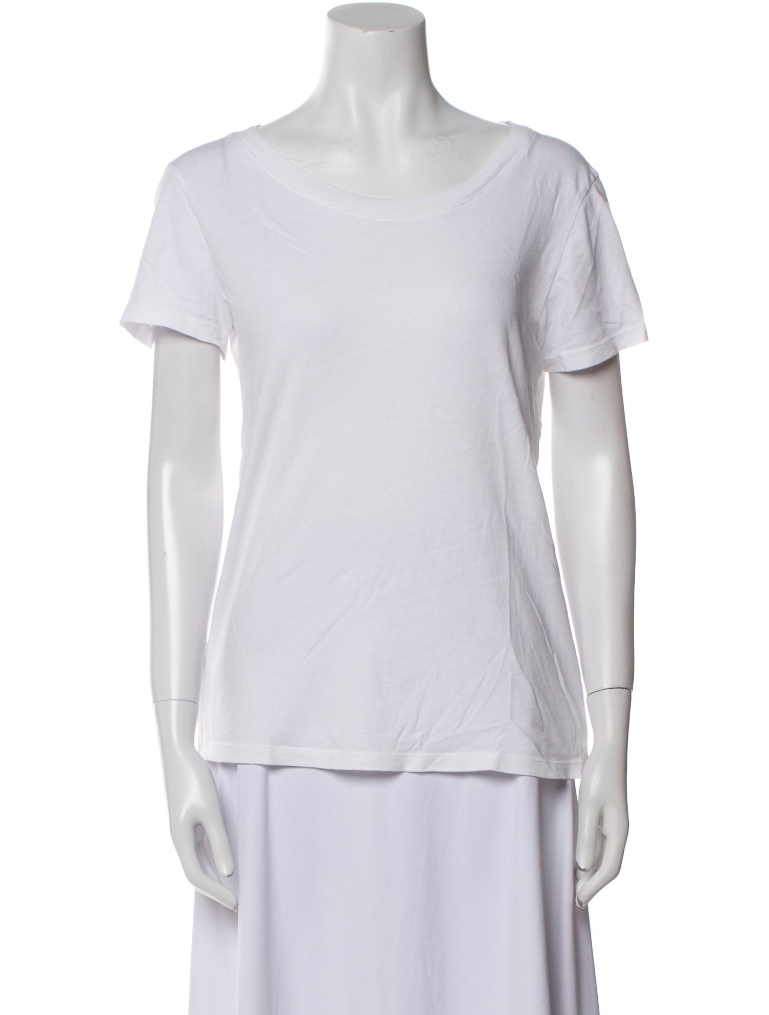 L'Agence Scoop Neck Short Sleeve T-Shirt