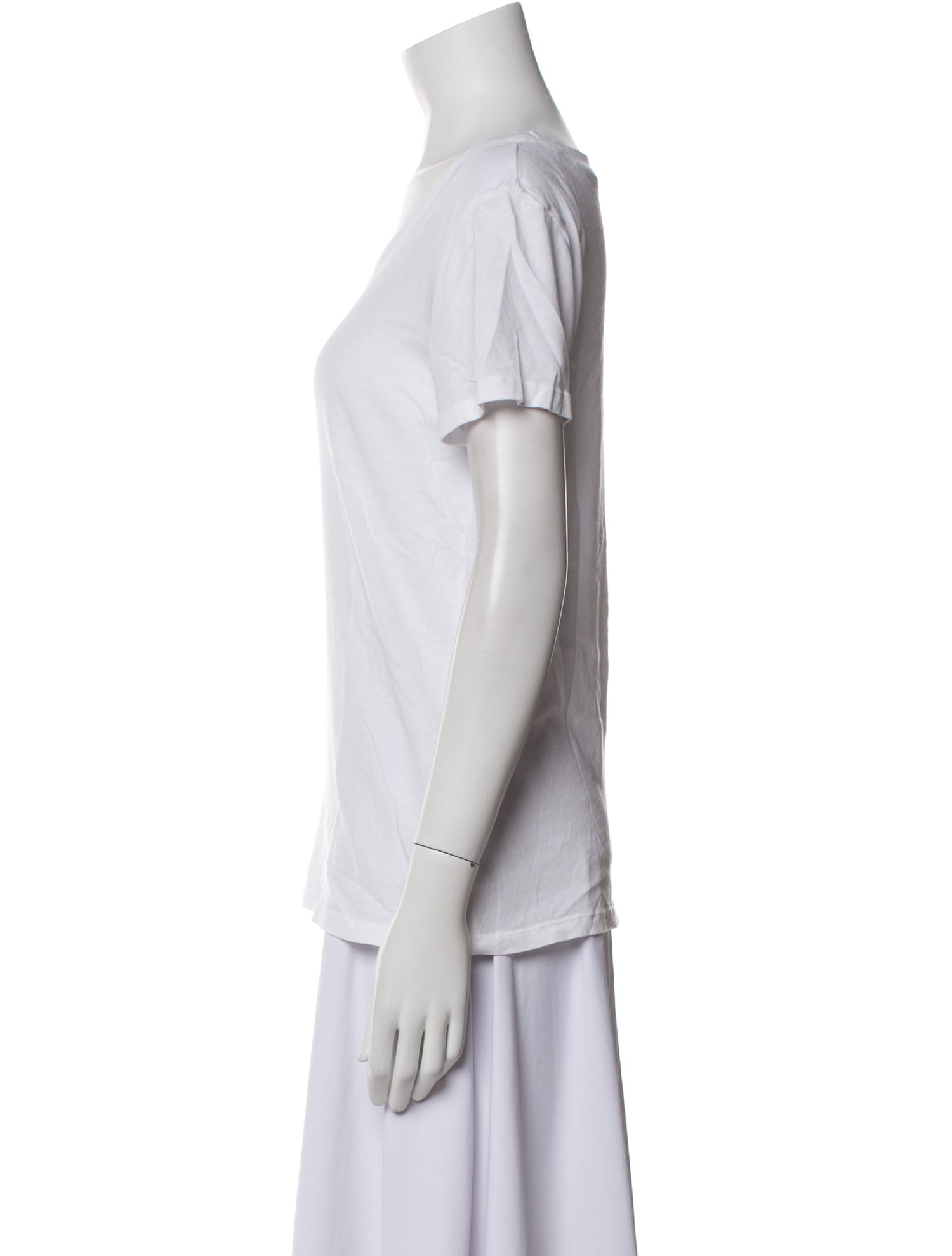 L'Agence Scoop Neck Short Sleeve T-Shirt