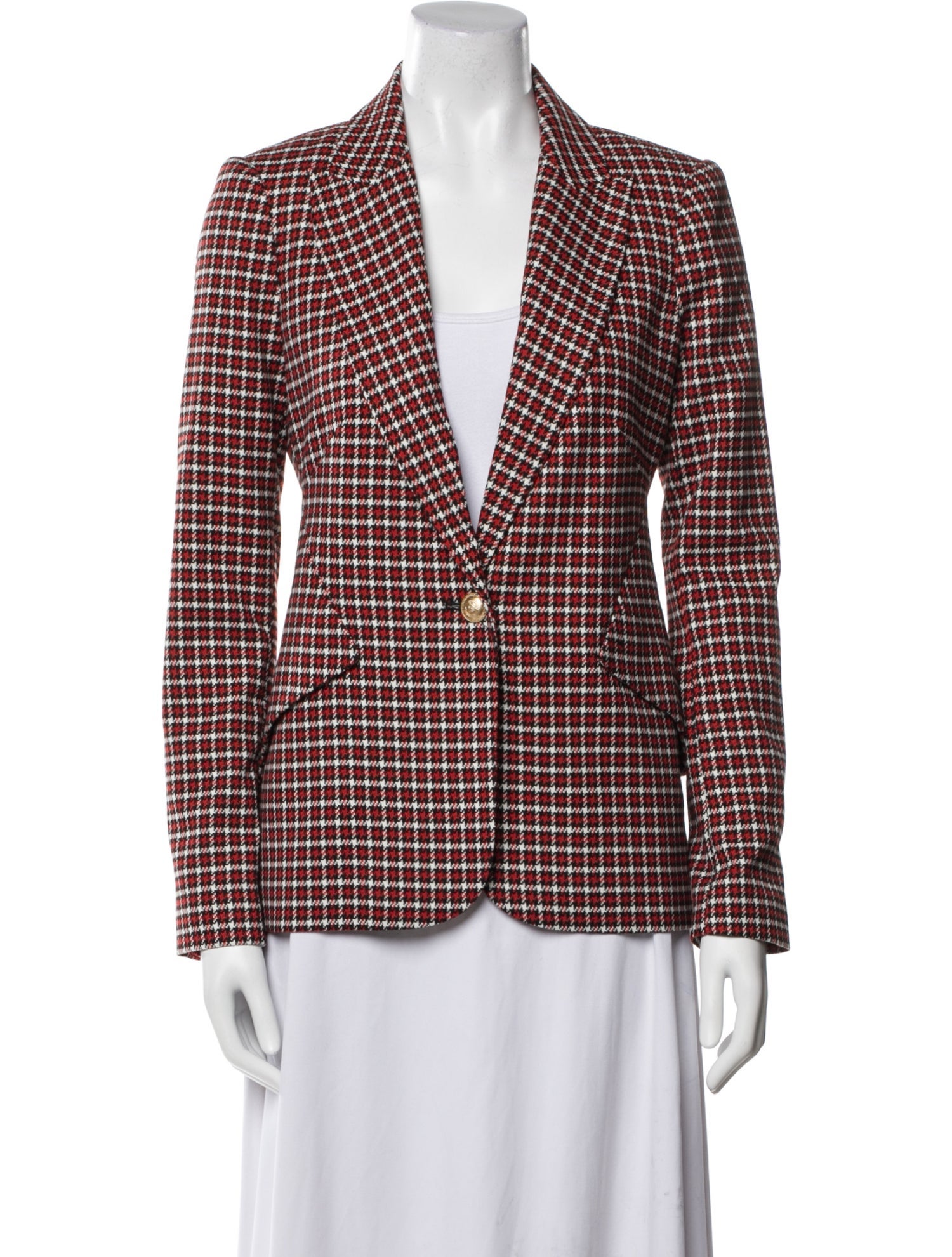 L'Agence Plaid Print Blazer