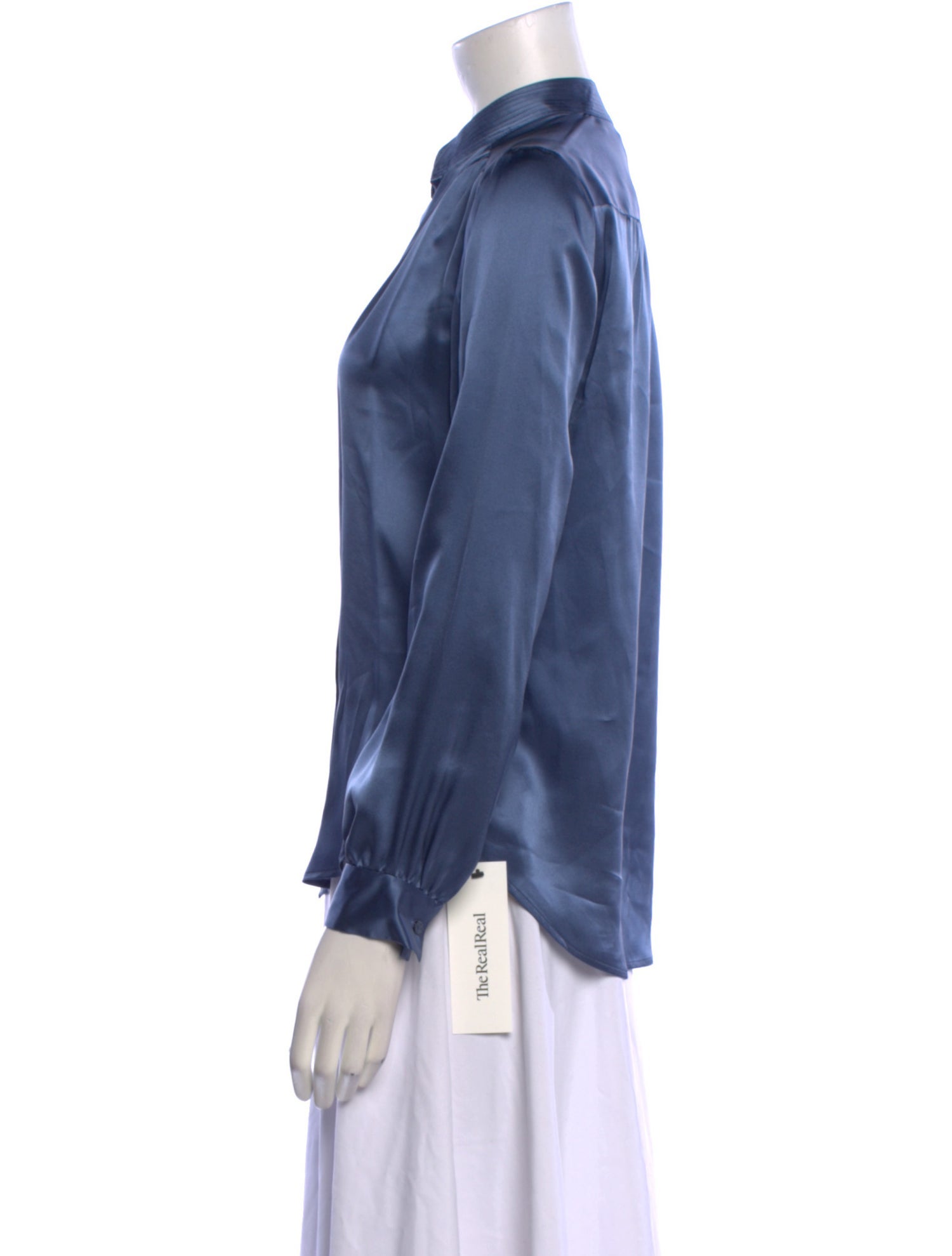 L'Agence Silk V-Neck Blouse