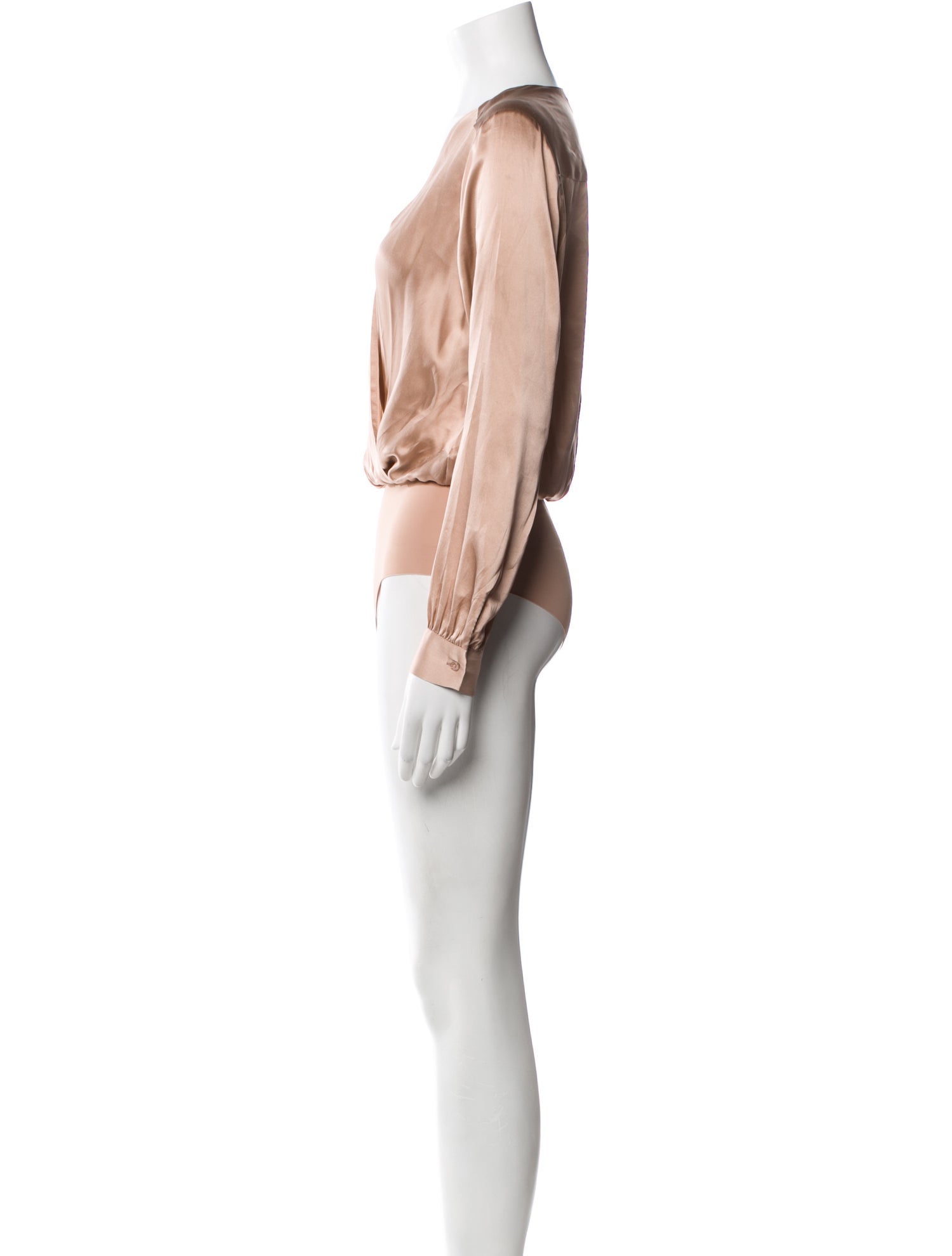 L'Agence Silk V-Neck Bodysuit