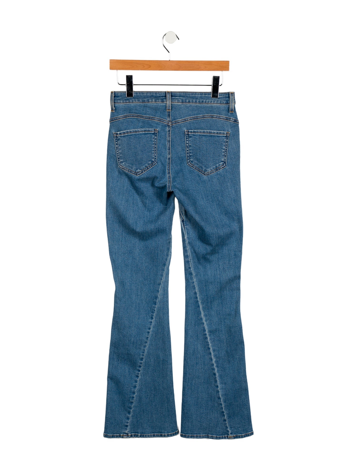 L'Agence Mid-Rise Wide Leg Jeans