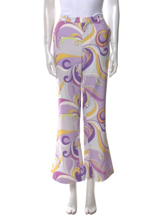 L'Agence Printed Wide Leg Pants