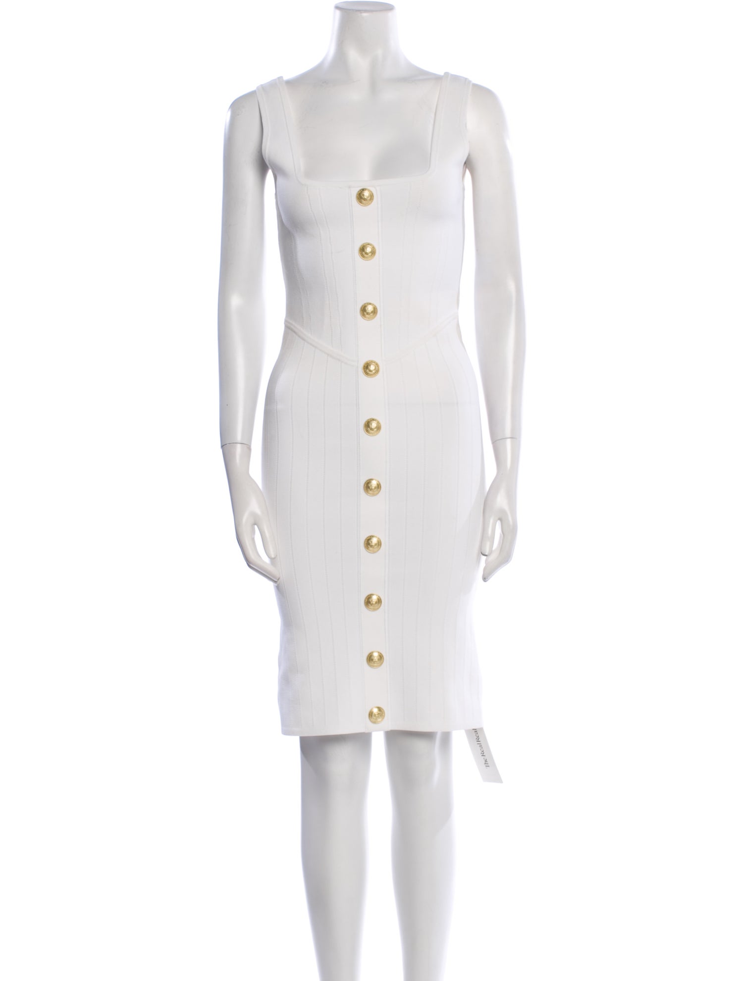 L'Agence Square Neckline Knee-Length Dress