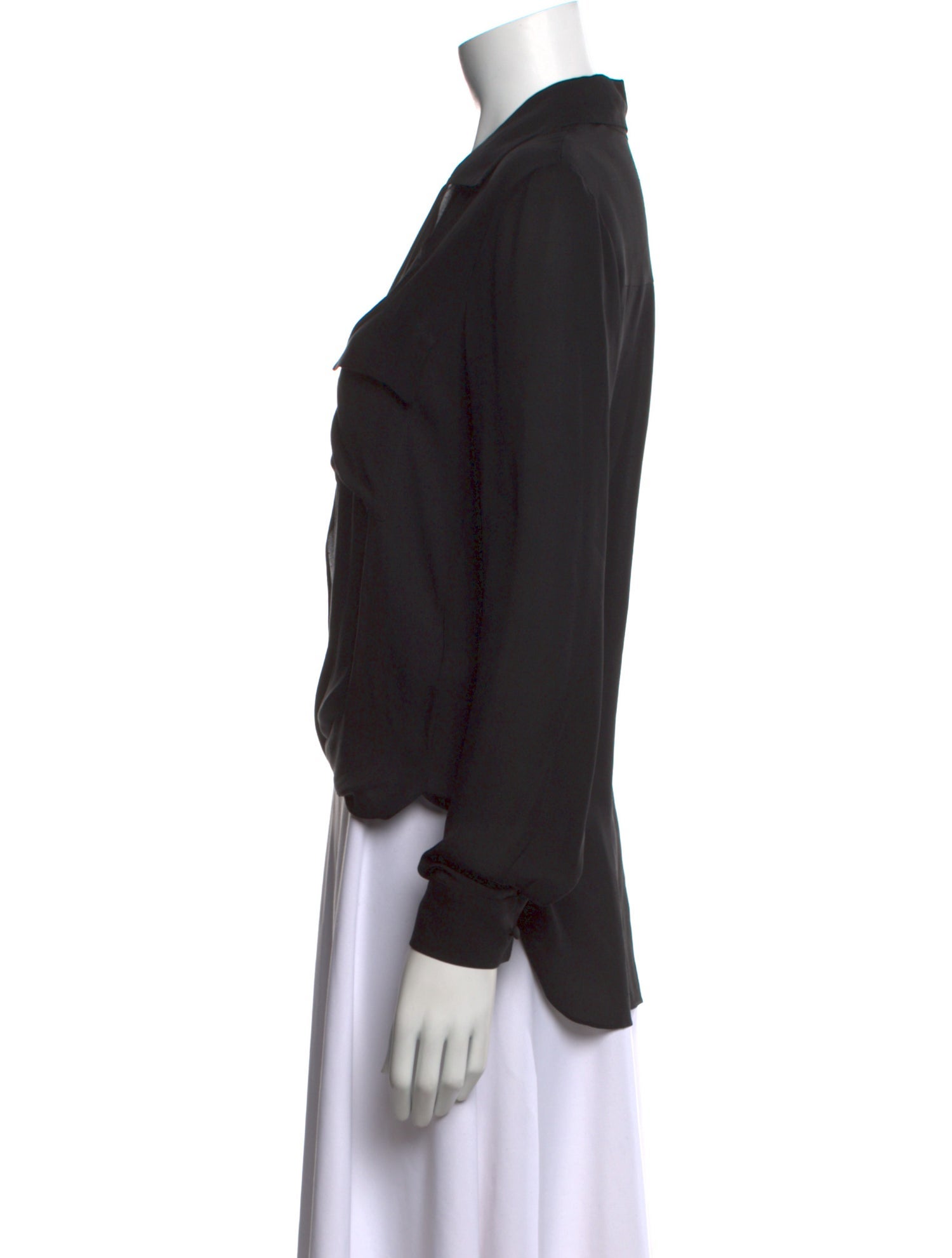 L'Agence Silk V-Neck Blouse