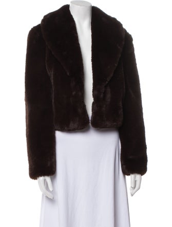 L'Agence Faux Fur Jacket