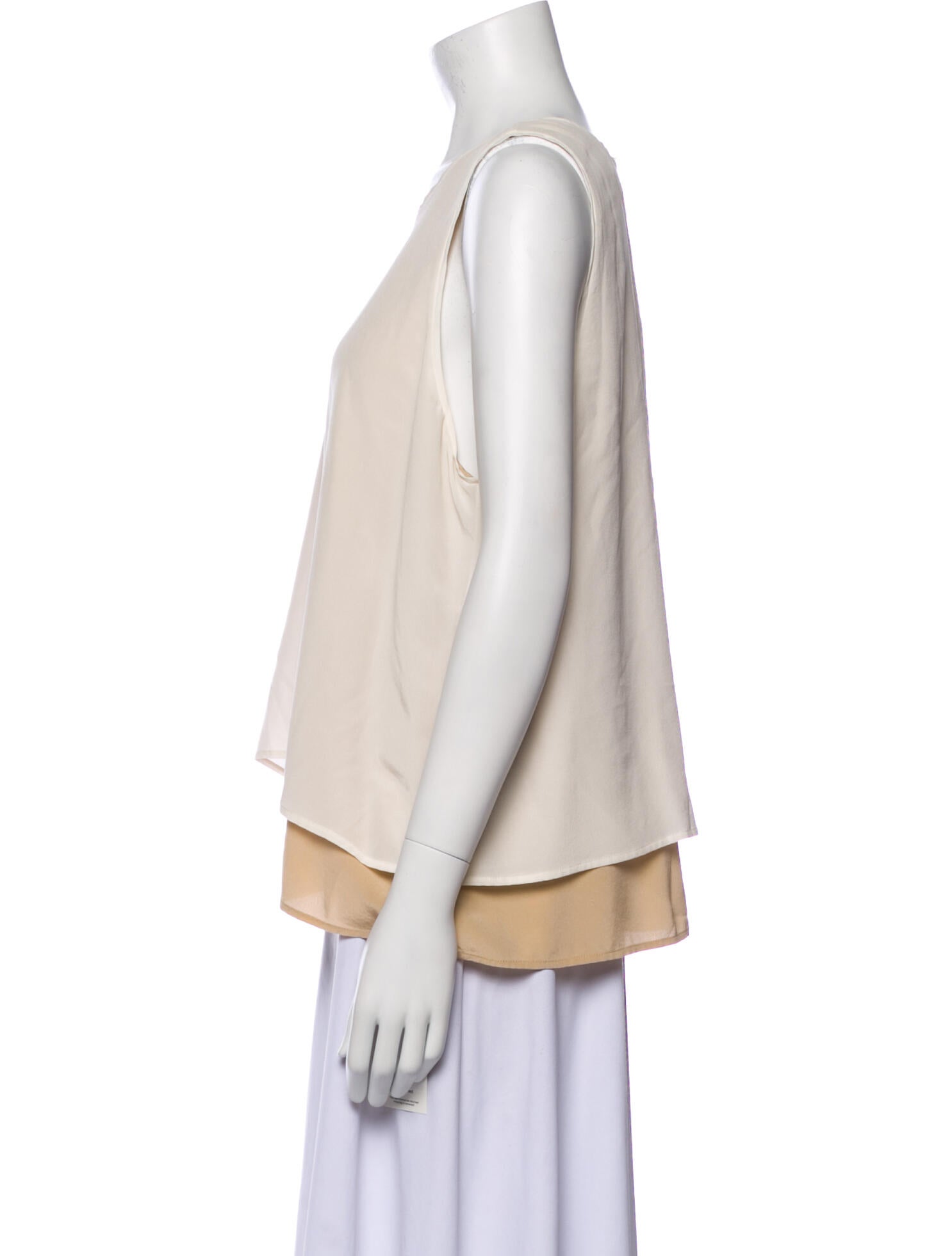 L'Agence Silk Scoop Neck Top