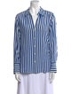 L'Agence Silk Striped Button-Up Top