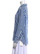 L'Agence Silk Striped Button-Up Top