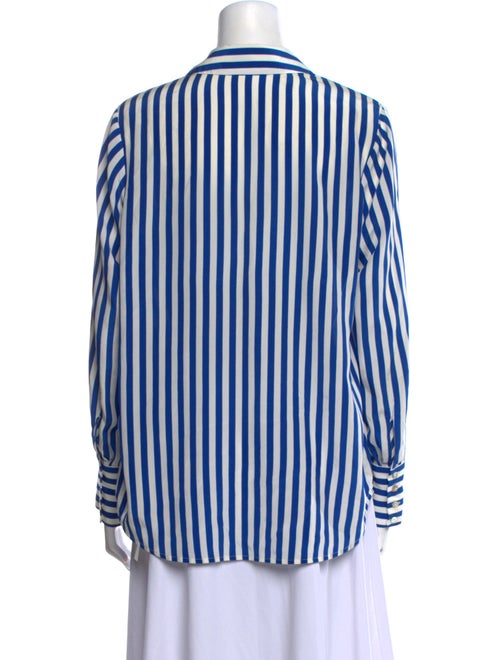 L'Agence Silk Striped Button-Up Top