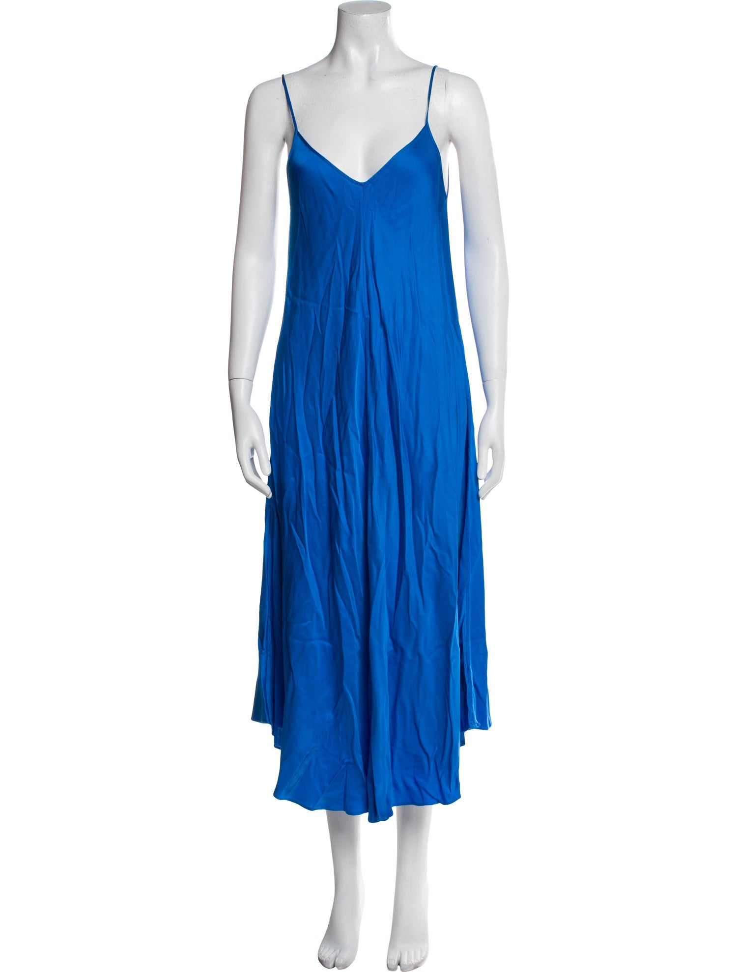 L'Agence V-Neck Midi Length Dress