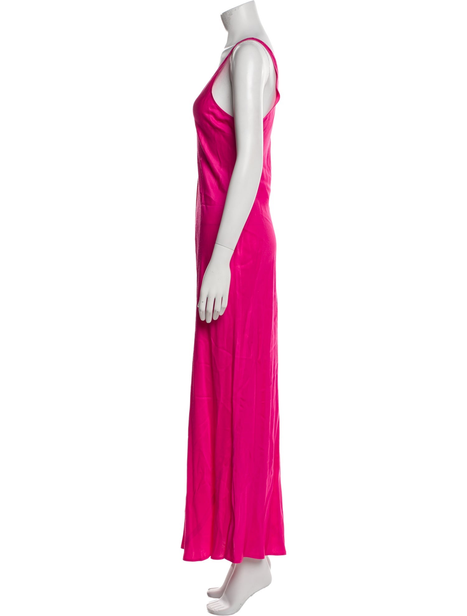 L'Agence Scoop Neck Long Dress