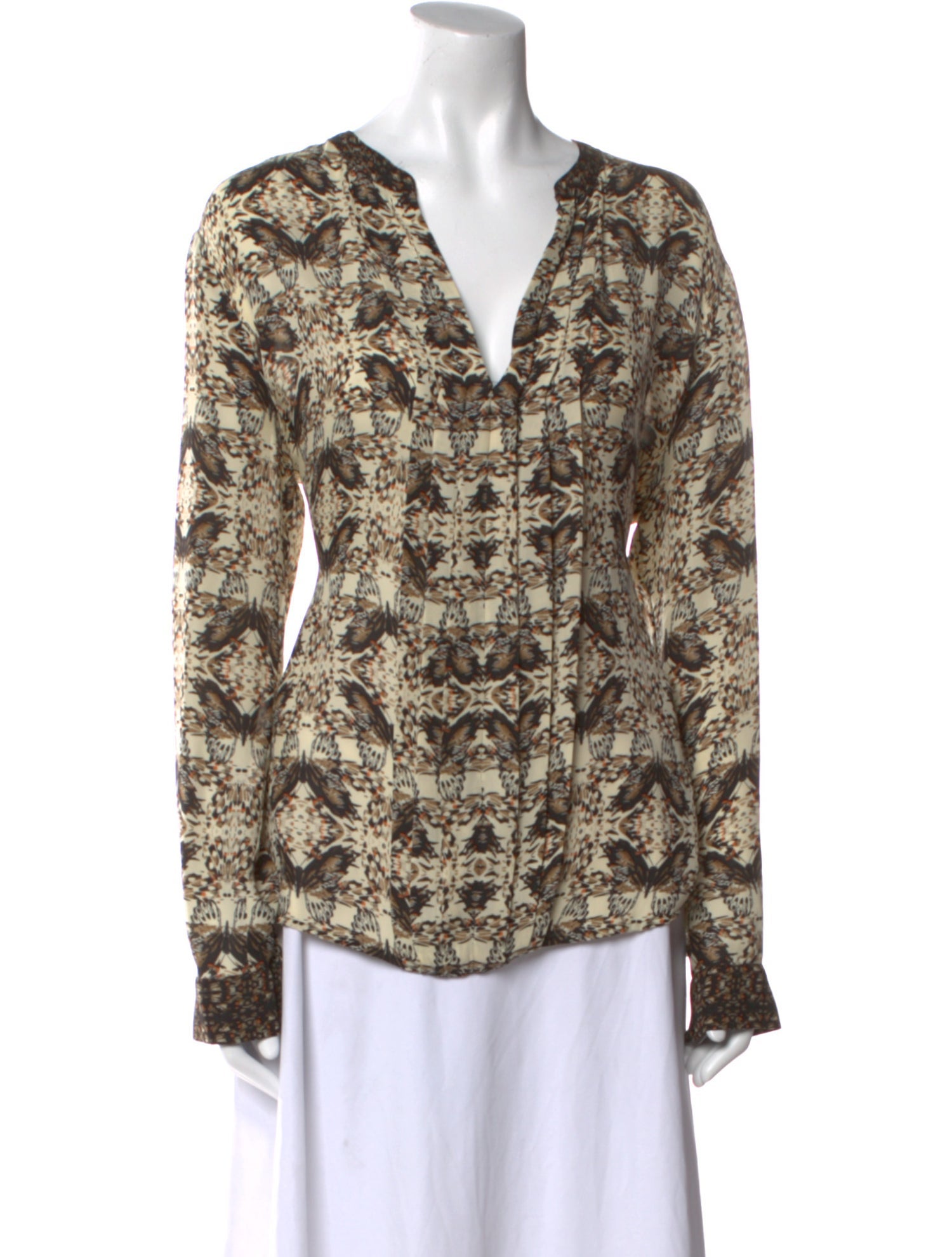 L'Agence Silk Printed Blouse