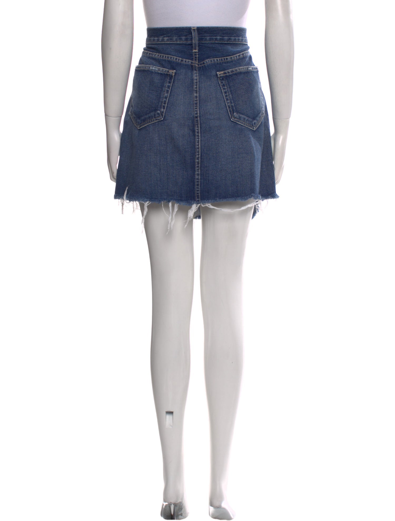L'Agence Distressed Accents Mini Skirt